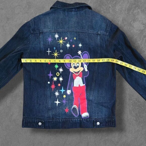 Disney Denim Jacket Adult Small Electrical Parade 50th Anniversary Mickey Mouse - Picture 8 of 8